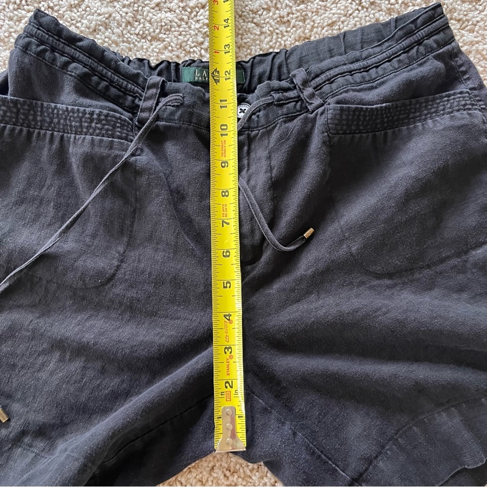 Lauren Ralph Lauren Womens Linen Shorts 8 Quiet Luxury Vacation Resort‎ Preppy - Picture 7 of 9